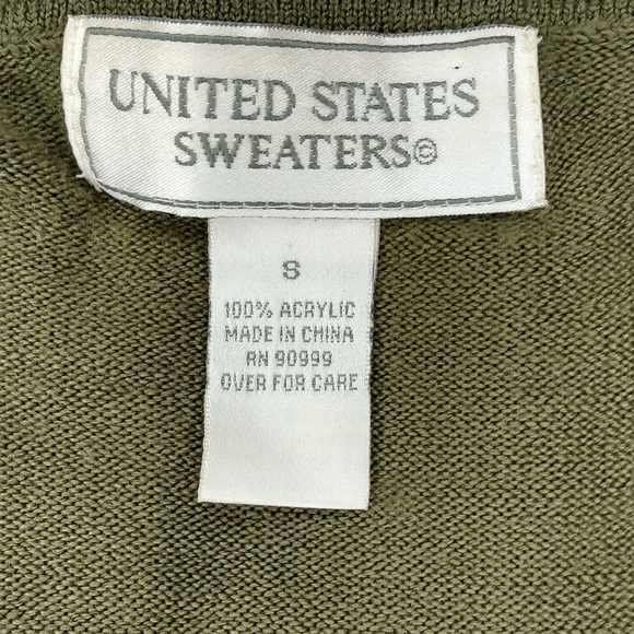 United States Sweater | Olive Green Embellished Cardigan | Small - Picture 6 of 7